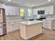Spacious modern kitchen with an island, stainless steel appliances, and white cabinets at 1011 Lemon Dr, Durham, NC 27705