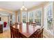 Bright dining area with large bay window and table for six at 454 Big Willow Way, Rolesville, NC 27571
