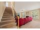 Spacious living room with fireplace and large sectional sofa at 454 Big Willow Way, Rolesville, NC 27571