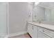Modern bathroom featuring a spacious shower and sleek vanity with ample counter space at 811 Maple Berry Ln # 104, Raleigh, NC 27607