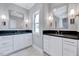 Bright bathroom featuring double sinks and modern fixtures at 811 Maple Berry Ln # 105, Raleigh, NC 27607