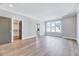Spacious bedroom features hardwood floors, access to the bathroom and a walk-in closet at 811 Maple Berry Ln # 105, Raleigh, NC 27607