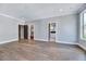 Spacious bedroom features hardwood floors, access to the bathroom and a walk-in closet at 811 Maple Berry Ln # 105, Raleigh, NC 27607