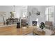 Living area flows into dining space with comfortable seating and natural light at 215 E Cabarrus St, Raleigh, NC 27601