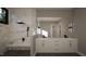 Elegant bathroom with a spacious shower, dual vanity sinks, and modern fixtures at 280 Forest Bridge Rd, Franklinton, NC 27525