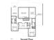 Second floor plan featuring the layout of the bedrooms and storage areas at 280 Forest Bridge Rd, Franklinton, NC 27525