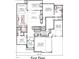 First floor plan featuring the layout of the kitchen, living, garage and bedroom areas at 280 Forest Bridge Rd, Franklinton, NC 27525