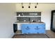 Modern office space with stylish chevron backsplash, white shelves and black accents at 280 Forest Bridge Rd, Franklinton, NC 27525