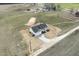 Aerial view of a single-Gathering home on a sprawling lot at 233 Surles Rd, Benson, NC 27504