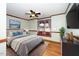 Bedroom with hardwood floors and window seat at 7925 S Highway 55, Willow Springs, NC 27592