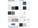 Selection of interior and exterior home finishes, including siding, paint, flooring, and fixtures at 266 Fast Pitch Ln, Four Oaks, NC 27524