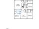 Upstairs floor plan view showing primary bedroom and bath, laundry room, and additional bedrooms at 684 Magnolia Acres Ln, Fuquay Varina, NC 27526