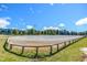 Well-maintained equestrian arena with a sand surface and sturdy fencing, perfect for training and riding at 27 Asti Ct, Clayton, NC 27527
