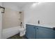 Bathroom with a tub/shower, vanity, and toilet at 5124 Grist Stone Way, Youngsville, NC 27596