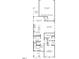 Detailed floor plan showcasing the layout, kitchen, living spaces, primary suite, and two-car garage at 1425 Patchings Ln, Knightdale, NC 27545