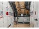 Unfinished attic space with HVAC equipment and plywood flooring at 50 N Rowsham Pl, Smithfield, NC 27577