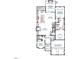 Layout of the second floor displaying bedroom sizes, bathroom locations, and room dimensions at 1306 Lennox Pl, Raleigh, NC 27612