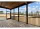Spacious screened-in porch with durable flooring and a view of lush greenery, perfect for relaxing outdoors at 30 Hartwood Ln, Youngsville, NC 27596
