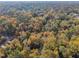 Aerial view showcasing home's location in a wooded area at 2600 Wade Ave, Raleigh, NC 27607