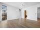 Modern bedroom with hardwood floors, a ceiling fan, and bright, neutral finishes at 196 Mountaintop Cir, Pittsboro, NC 27312