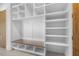 Mud room with built-in storage and a bench at 196 Mountaintop Cir, Pittsboro, NC 27312