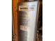 Rinnai tankless water heater with digital display and natural gas connection at 2012 Silverleaf Dr, Youngsville, NC 27596