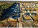 Aerial view of homes in a new construction neighborhood at 316 Robert Howe Dr, Fuquay Varina, NC 27526