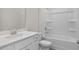 Clean bathroom with a tub, shower, and vanity at 65 Wild Turkey Way Way, Lillington, NC 27546