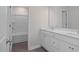 Double vanity bathroom with a separate shower and tub at 65 Wild Turkey Way Way, Lillington, NC 27546