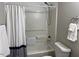 Bathroom with tub, shower, and toilet at 747 Brewers Glynn Ct, Wake Forest, NC 27587