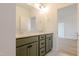 Bathroom with double sinks and plenty of natural light at 2401 Terri Creek N Dr # 08, Fuquay Varina, NC 27526