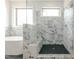 Marble shower with glass door at 2401 Terri Creek N Dr # 08, Fuquay Varina, NC 27526