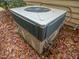 Exterior view of HVAC unit surrounded by leaves at 6220 Sweden Dr, Raleigh, NC 27612
