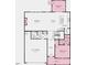 Detailed floor plan showcasing the layout of the first floor, including the gathering room and the kitchen at 657 Sun Meadow Dr, Wake Forest, NC 27587
