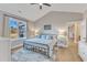 Bedroom with large window and vaulted ceilings at 3217 Satterwhite Point Rd, Henderson, NC 27537
