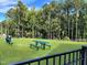 Community dog park with benches and picnic table at 7130 Hubner Pl # 34, Cary, NC 27519
