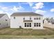 Spacious backyard featuring fresh sod, a concrete patio, and a well-maintained exterior at 1233 Cricket St, Elon, NC 27244