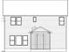 Rear elevation showing window placements and design details of the exterior at 409 Marthas View Way, Wake Forest, NC 27587