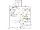 A detailed floorplan of the first floor, including the kitchen, Gathering room, and home office at 409 Marthas View Way, Wake Forest, NC 27587