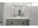 Double vanity bathroom with a light grey cabinet at 20 Nettle Ln # 239, Clayton, NC 27520