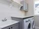 Laundry room with washer, dryer, and utility sink at 6040 Scalybark Road, Durham, NC 27712