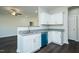 Modern kitchen with granite counters, stainless steel sink and blue dishwasher at 286 Yellowwood Ave, Spring Hope, NC 27882