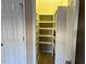 Walk-in pantry with ample shelving for storage and organization at 4429 Log Cabin Dr, Raleigh, NC 27616