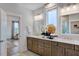 Spa-like bathroom with double vanity and large soaking tub at 149 Brandy Ml, Pittsboro, NC 27312