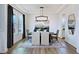 Modern farmhouse dining room with dark wood table and neutral decor at 149 Brandy Ml, Pittsboro, NC 27312