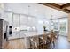 Gourmet kitchen features an island, stainless steel appliances, and a view of the backyard at 149 Brandy Ml, Pittsboro, NC 27312