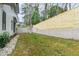 Landscaped backyard with a privacy fence at 2417 Mayview Rd, Raleigh, NC 27607