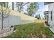 Landscaped backyard with a privacy fence at 2417 Mayview Rd, Raleigh, NC 27607