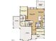 Detailed floor plan showcasing the layout of the home's first floor, including the kitchen, owner's suite and garage at 3804 Cobbler View Way, Fuquay Varina, NC 27526