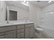 Bathroom with double vanity and bathtub at 811 Pryor St, Mebane, NC 27302
